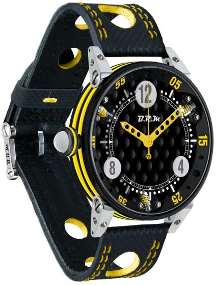 Luxury BRM 6-44 GOLF BLACK DIAL YELLOW GF6-44-SA-N-AJ watch Replica
